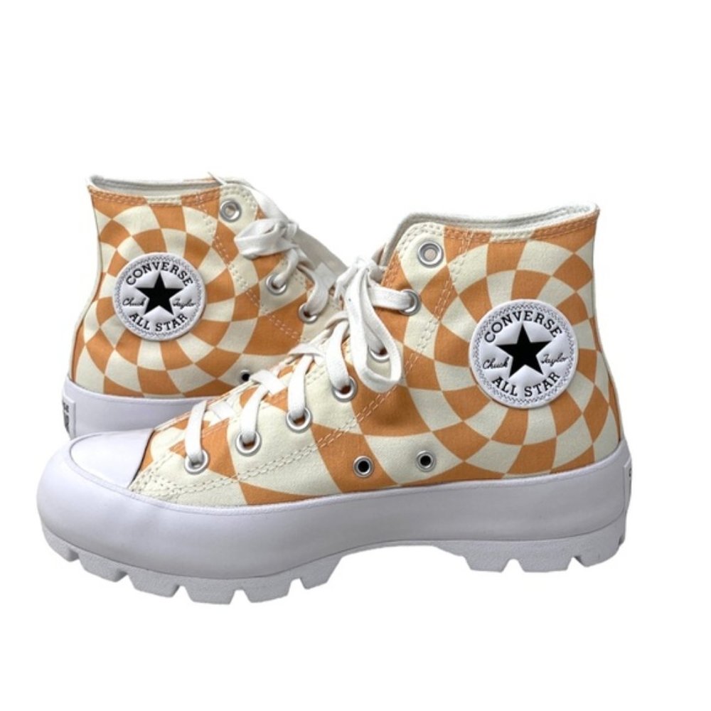Converse Ctas Lugged High Top Sneakers Women's Size Orange Candy Canvas A10018C - Picture 6 of 10